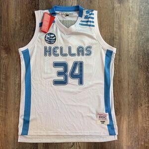 NWT Giannis Antetokounmpo Jersey Size L Hellas Team Greece Headgear Classics
